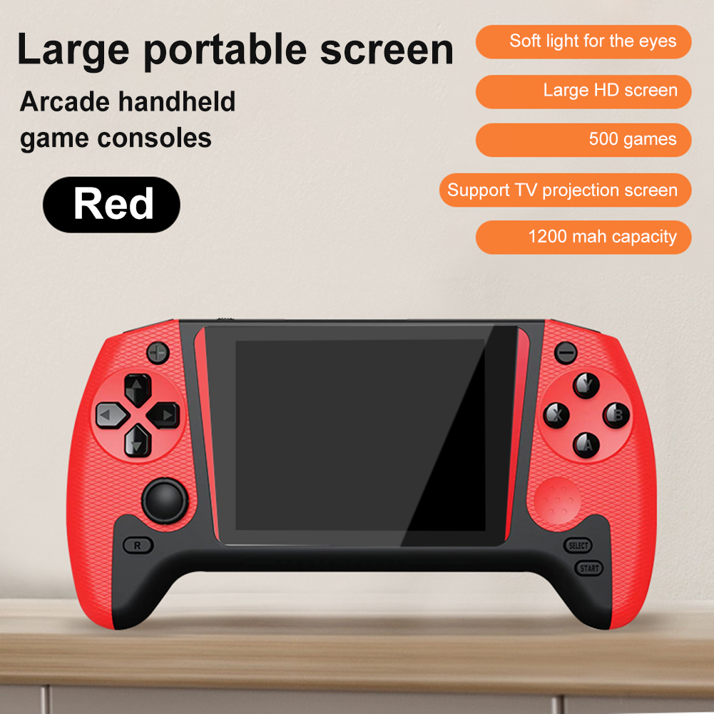 Gaming Console Kids - Gaming-Konsole, 3,5-Zoll-LCD-Bildschirm, integrierte 500 Spiele, nostalgische
