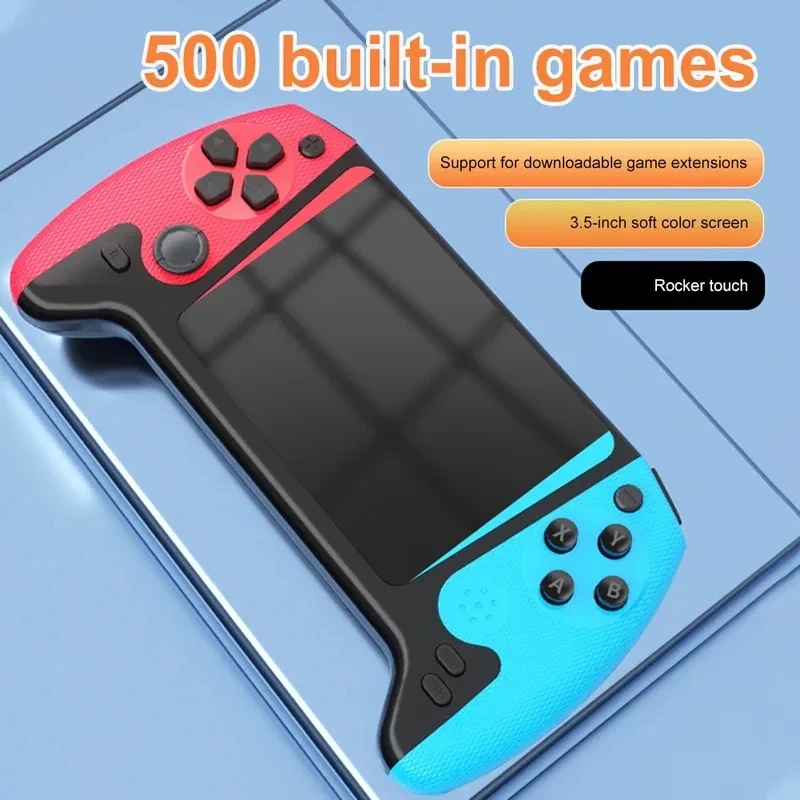 Gaming Console Kids - Retro-Handheld-Spielkonsole mit 3,5-Zoll-LCD-Bildschirm, 500 integrierten Spielen,
