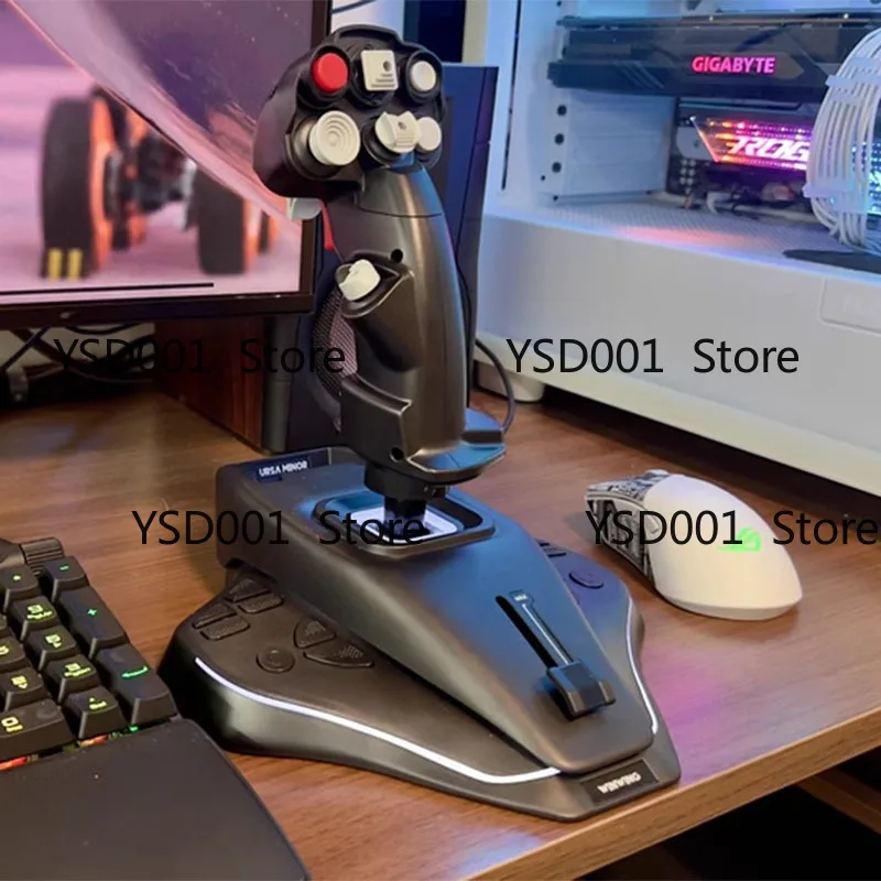 Flight Joystick Sim - Dualer Flug-Sim-Joystick mit Gashebel – Verstellbarer