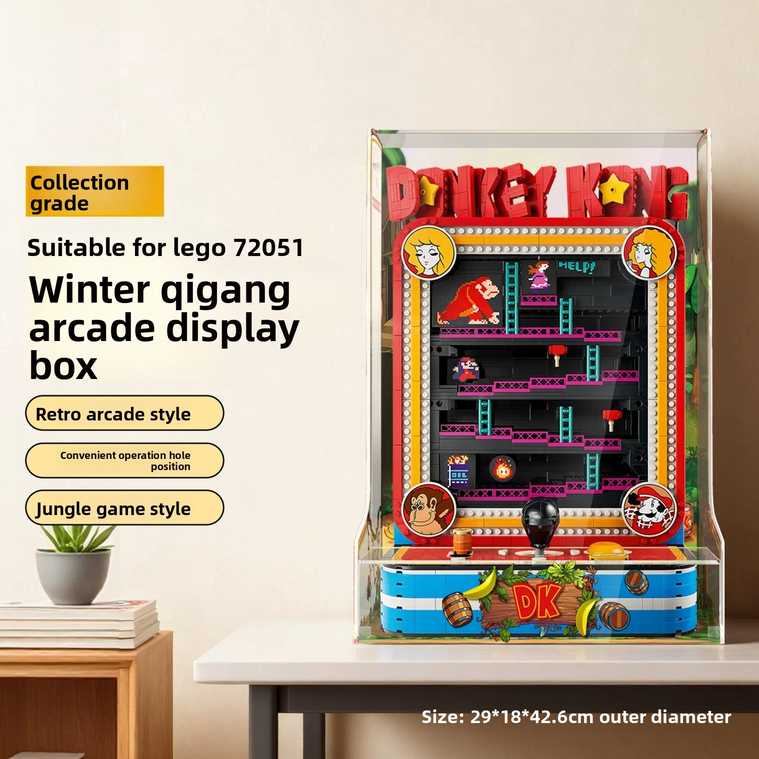 Gaming Console With Games - Geeignet für LEGO 72051 Donkey Kong