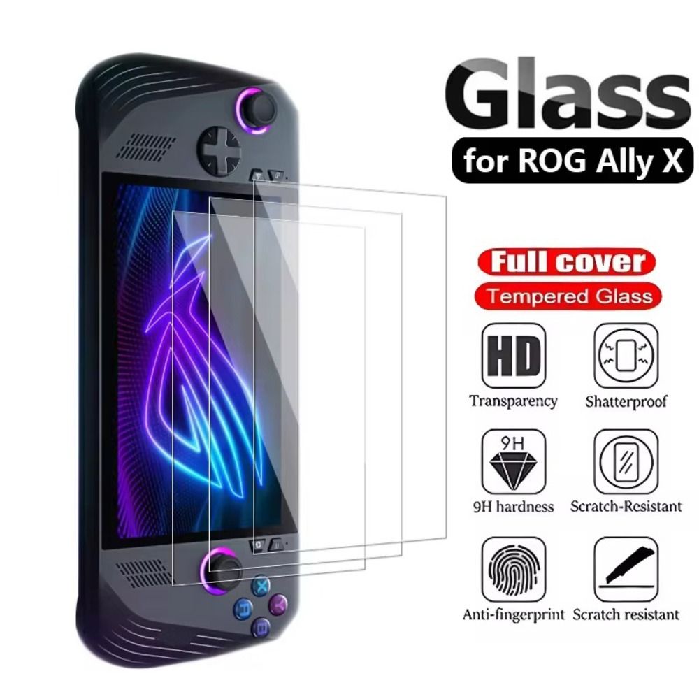 Gaming Console Rog Ally - 3-teiliges Zubehör-Set: Bildschirmschutzfolie für Spielkonsole, HD-Kurvenkanten-Schutzfolie