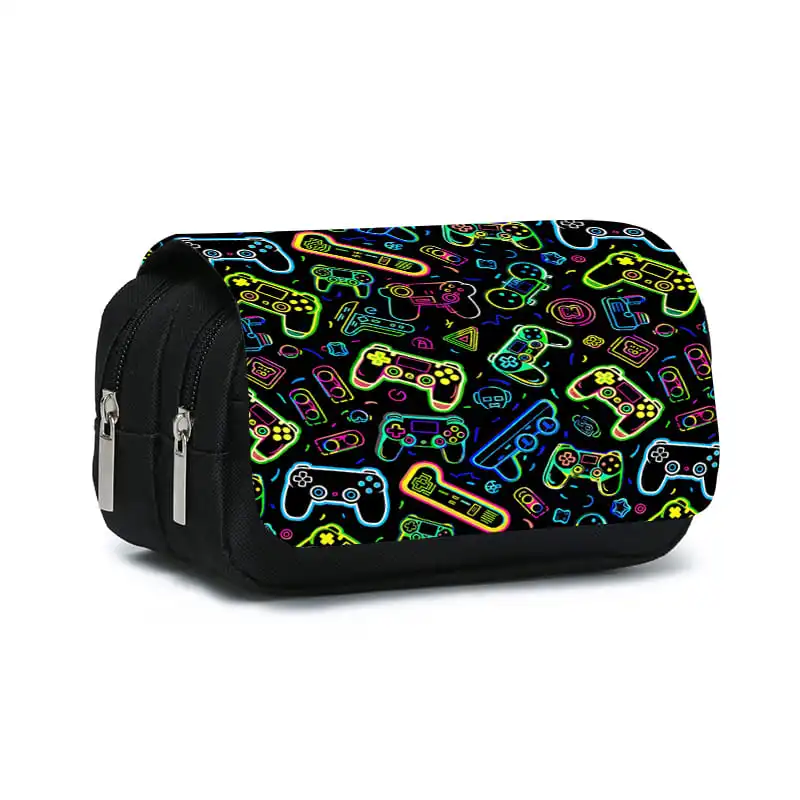 Gaming Console 4 Year Old - Neon Gaming-Konsole Doppel-Flip-Federmäppchen für Jungen und