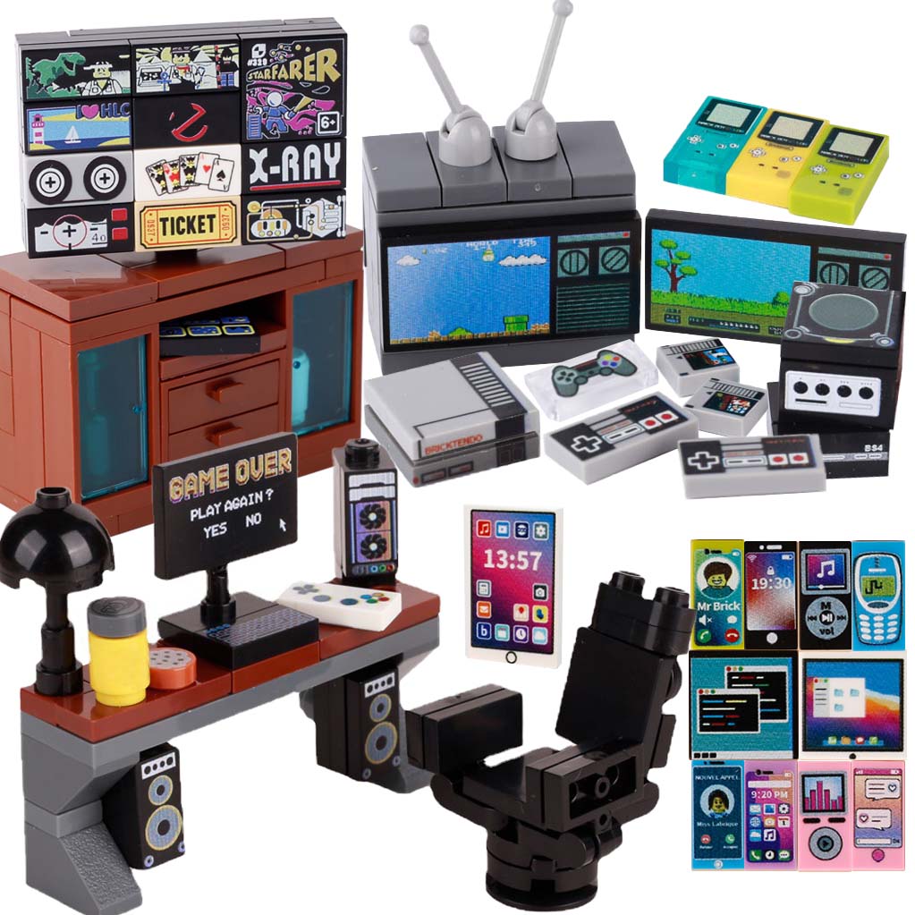 Gaming Console Kids - MOC Spielkonsole Computer Modell Bausteine Mini